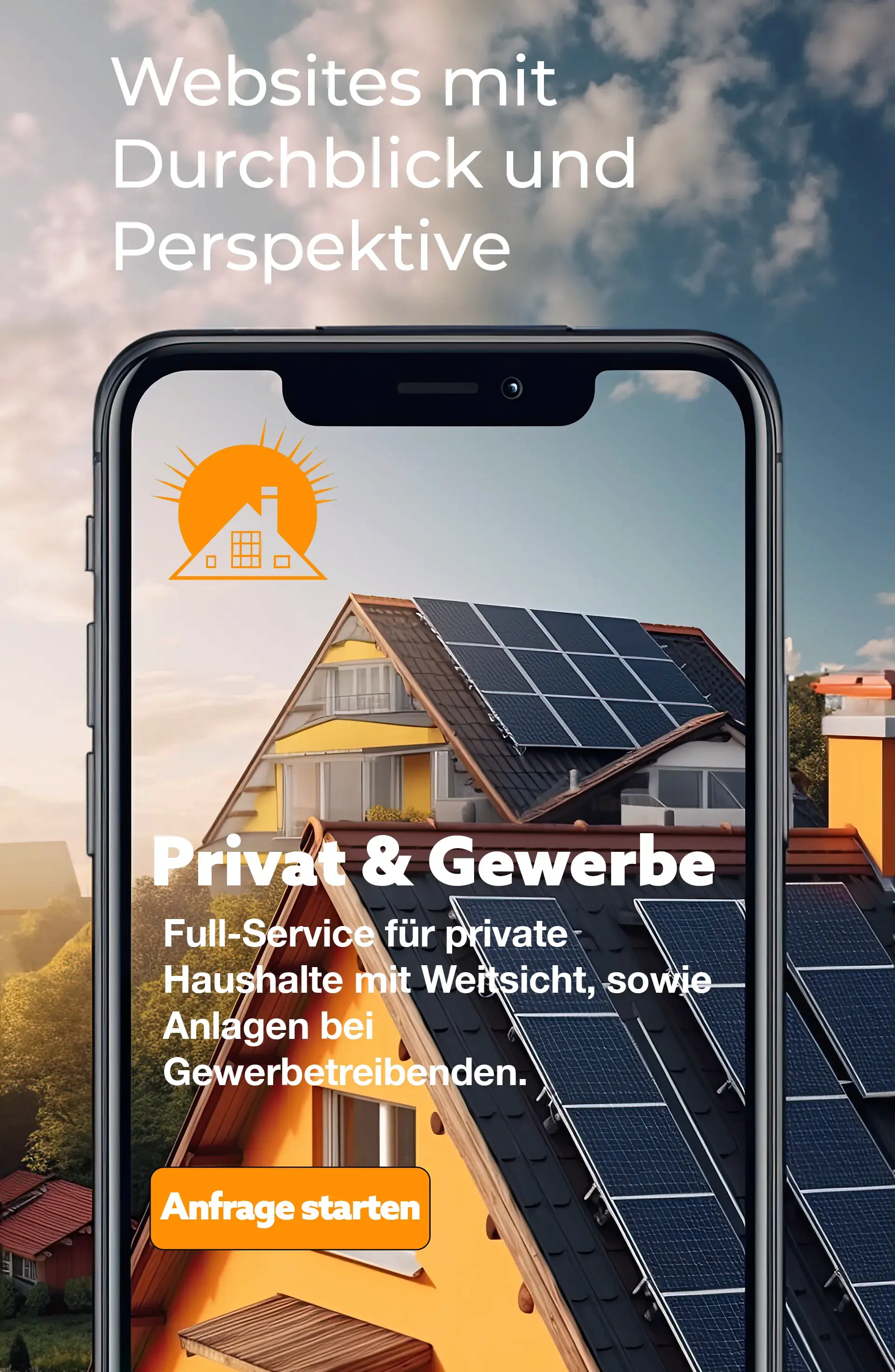 Webdesign und Contentmarketing für Handwerker, Drohnenaufnahme Solarzellen